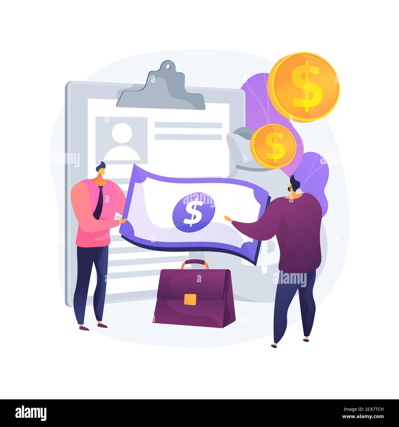 Money lending abstract concept vector illustration Stock Vector Image