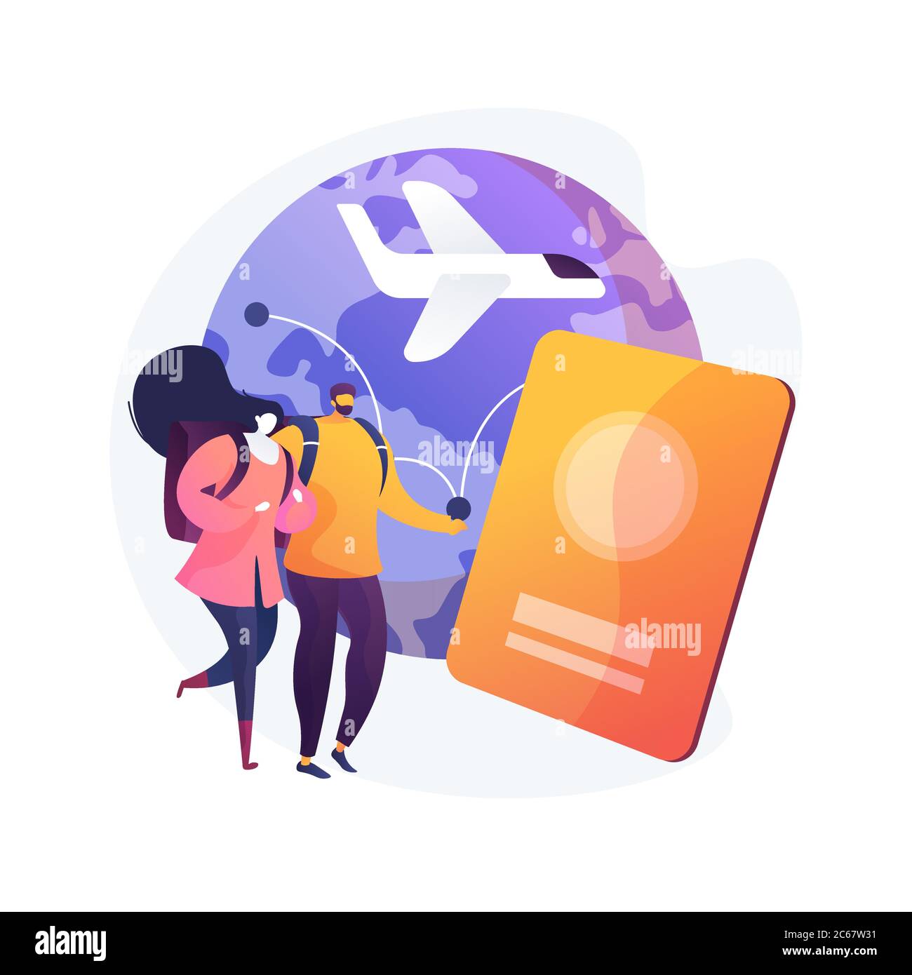 Global travelling abstract concept vector illustration. Stock Vector