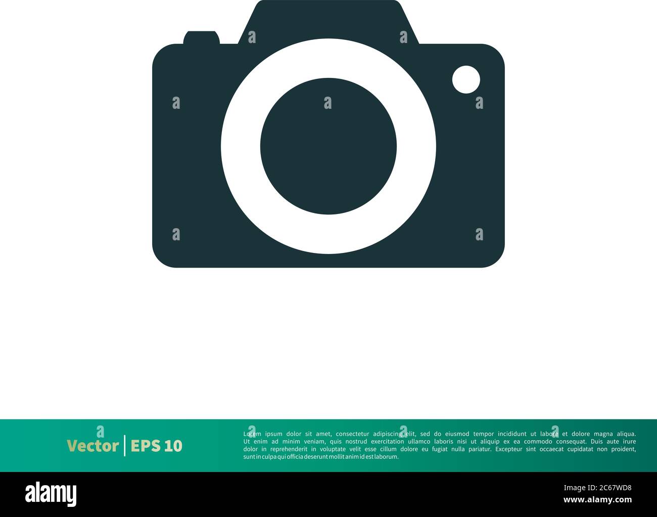 Camera Icon Vector Logo Template Illustration Design. Editable Vector EPS 10. Stock Vector