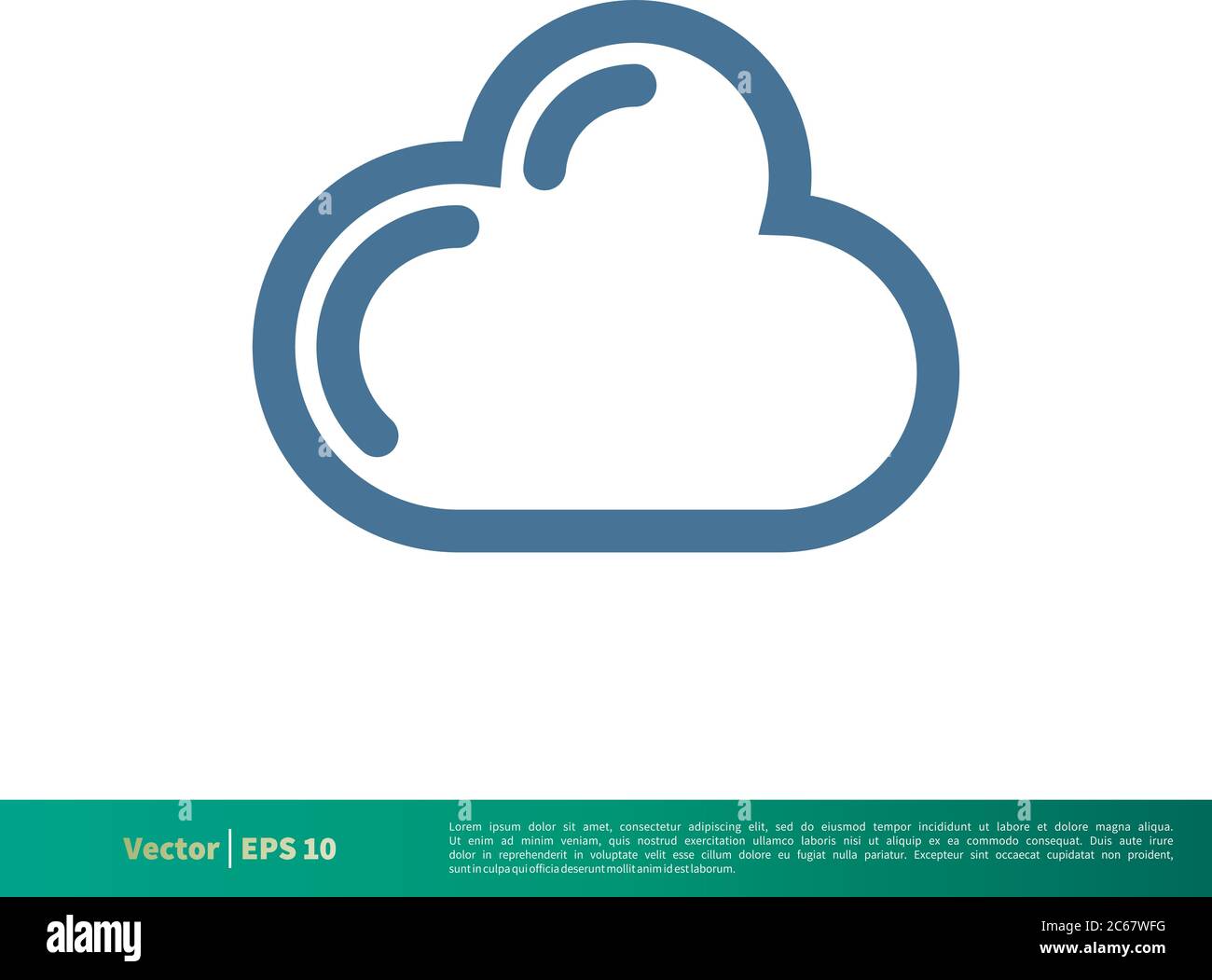Cloud Icon Vector Logo Template Illustration Design. Editable Vector EPS 10. Stock Vector