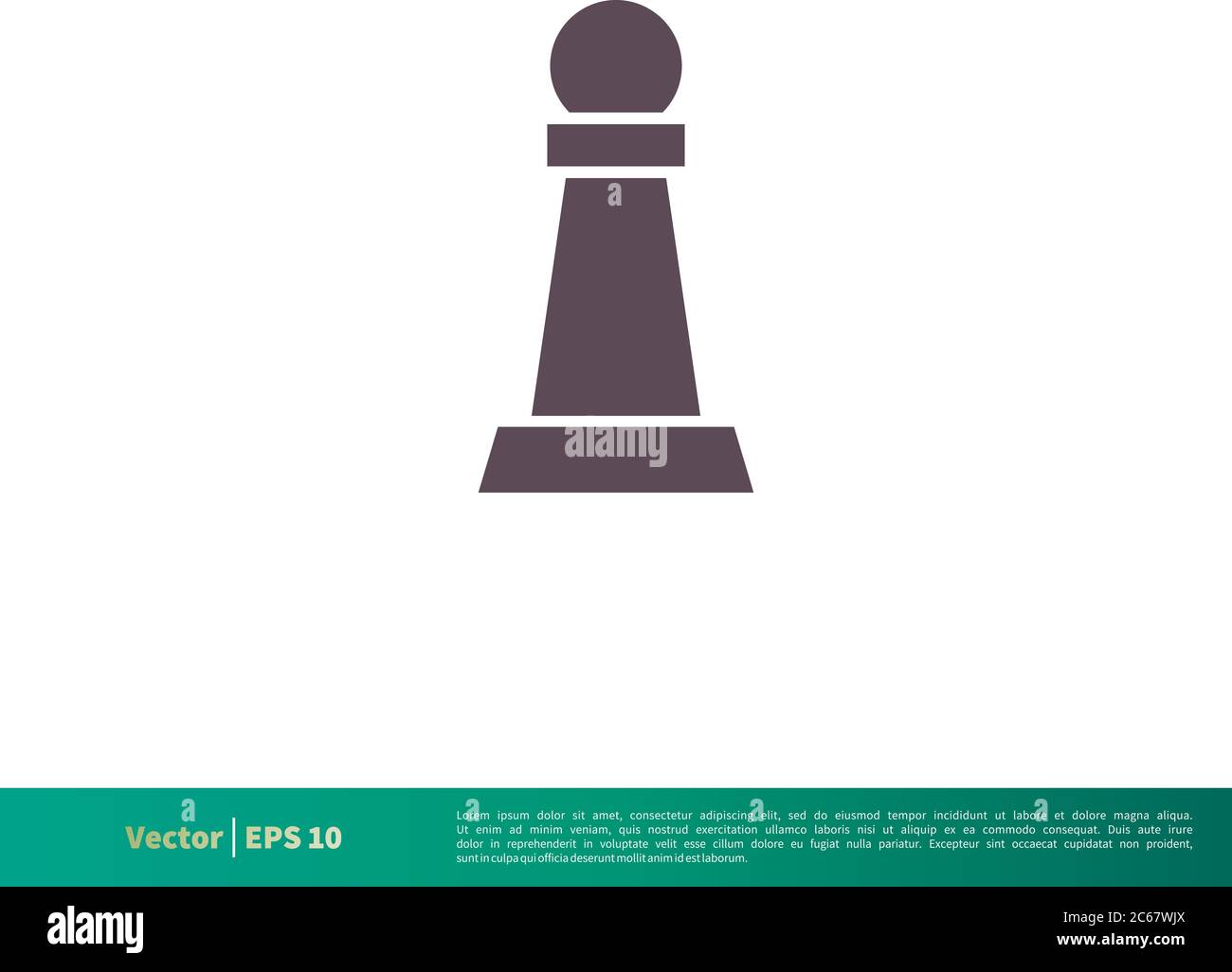 Pawn Chess Icon Vector Logo Template Illustration Design. Editable Vector EPS 10. Stock Vector
