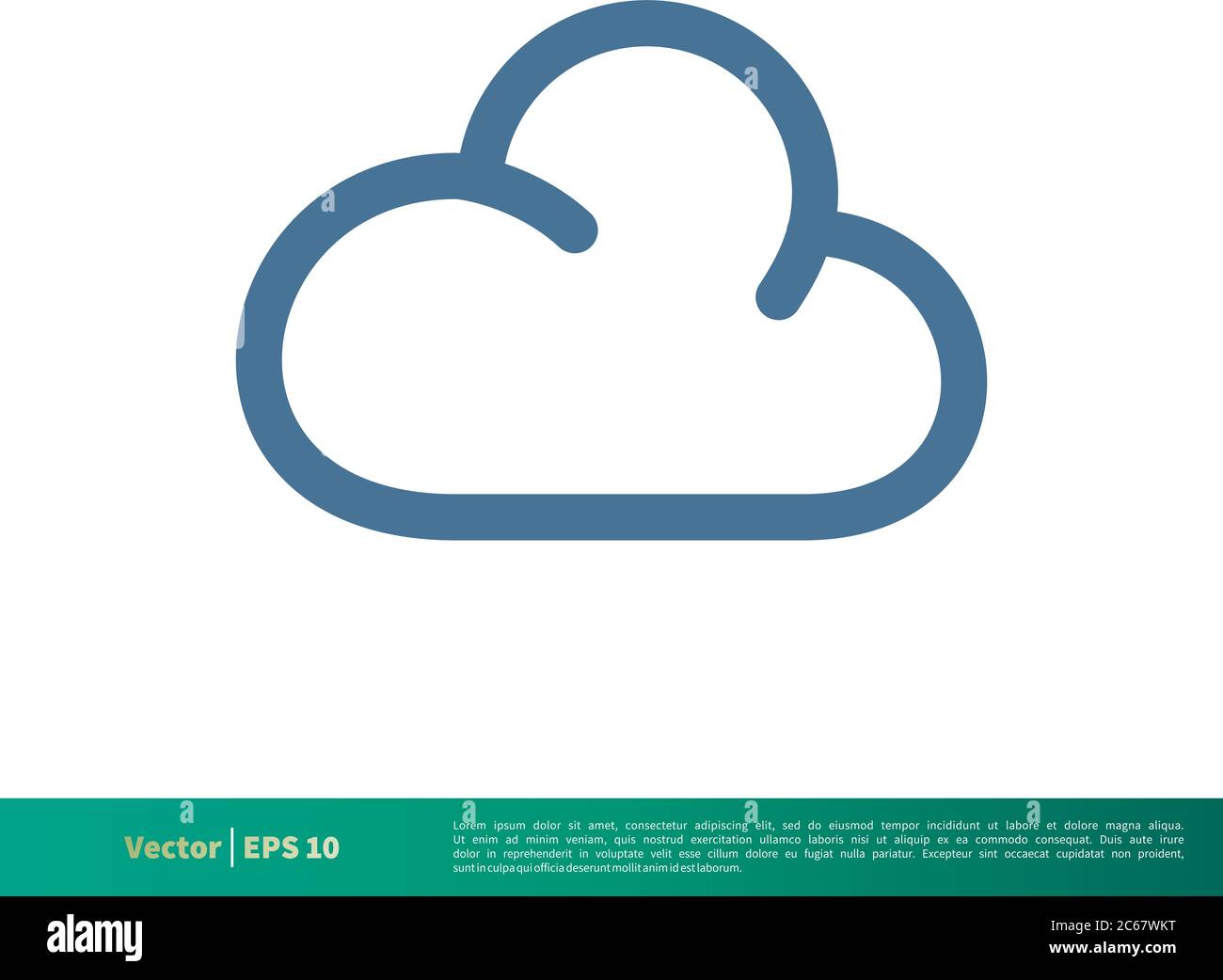 Cloud Icon Vector Logo Template Illustration Design. Editable Vector EPS 10. Stock Vector