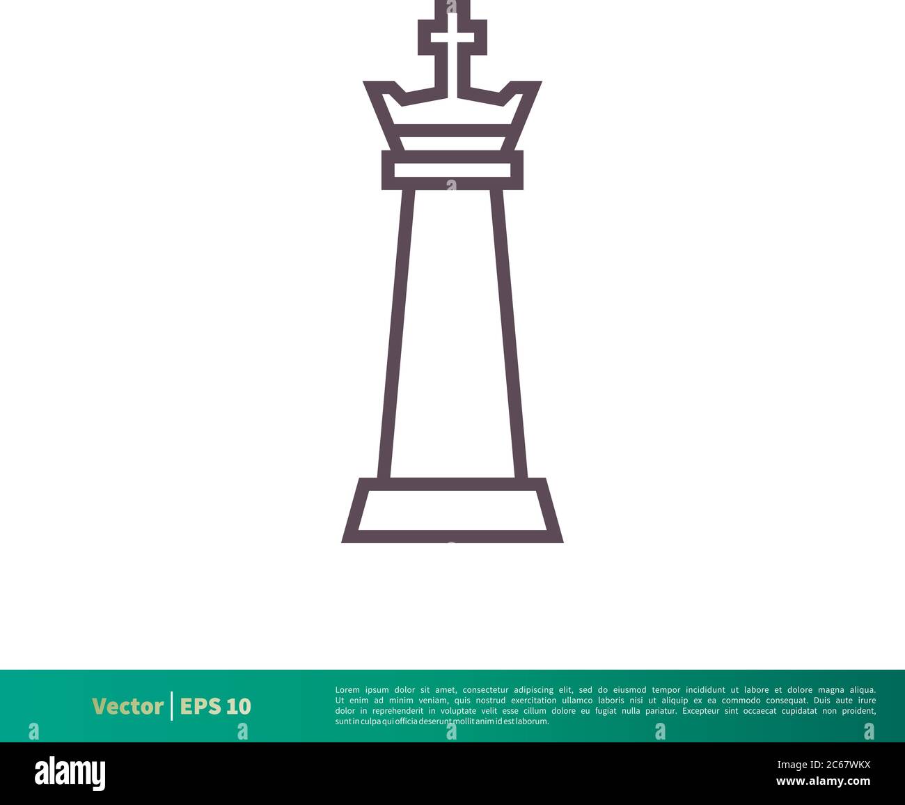 King Chess Icon Vector Logo Template Illustration Design. Editable Vector EPS 10. Stock Vector