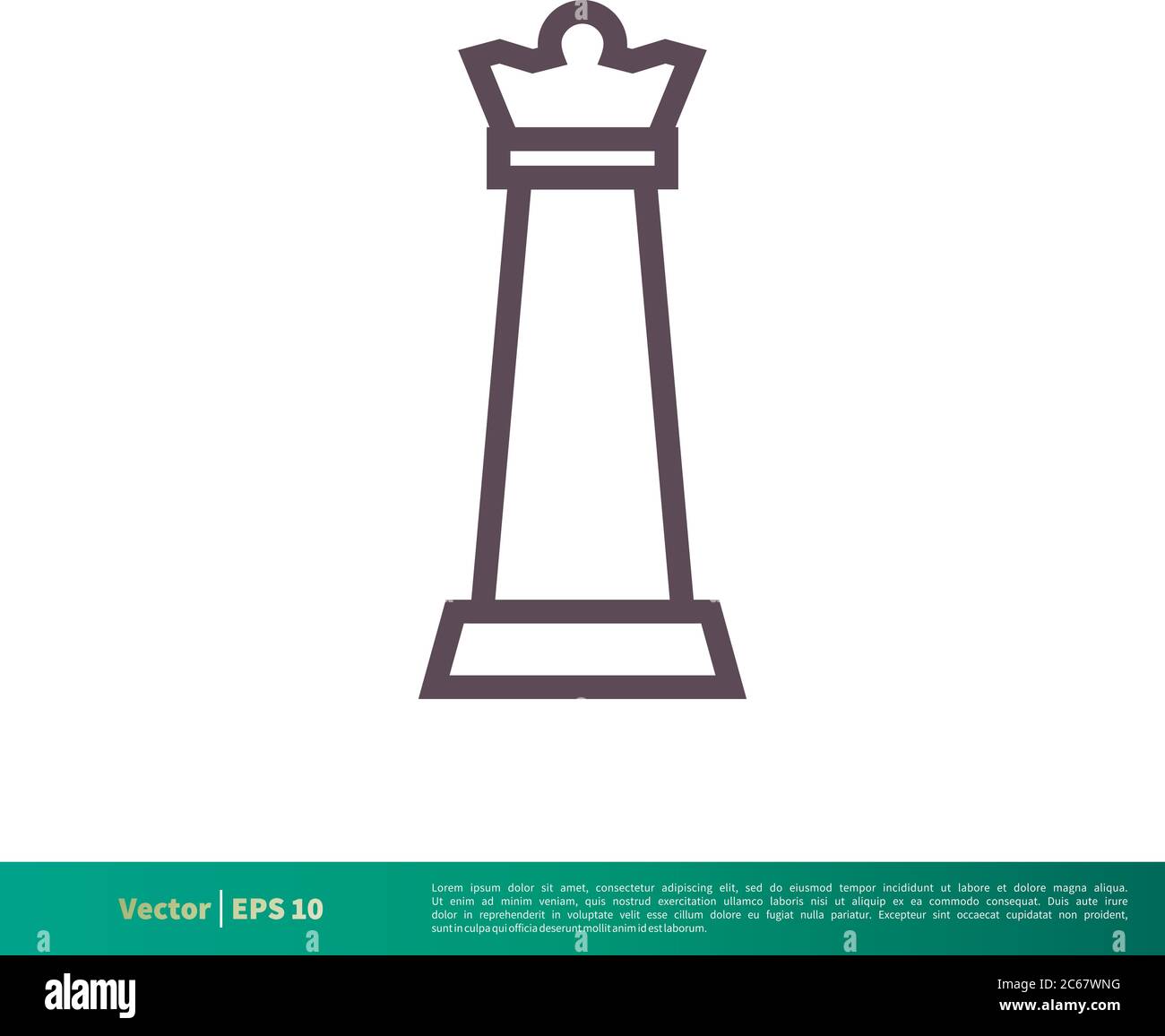 Queen Chess Icon Vector Logo Template Illustration Design. Editable Vector EPS 10. Stock Vector