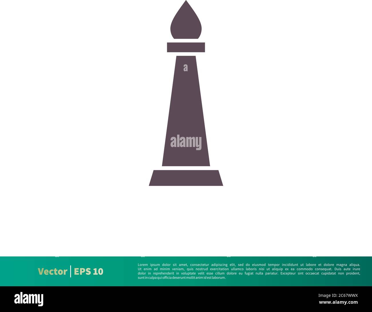 Bishop Chess Icon Vector Logo Template Illustration Design. Editable Vector EPS 10. Stock Vector