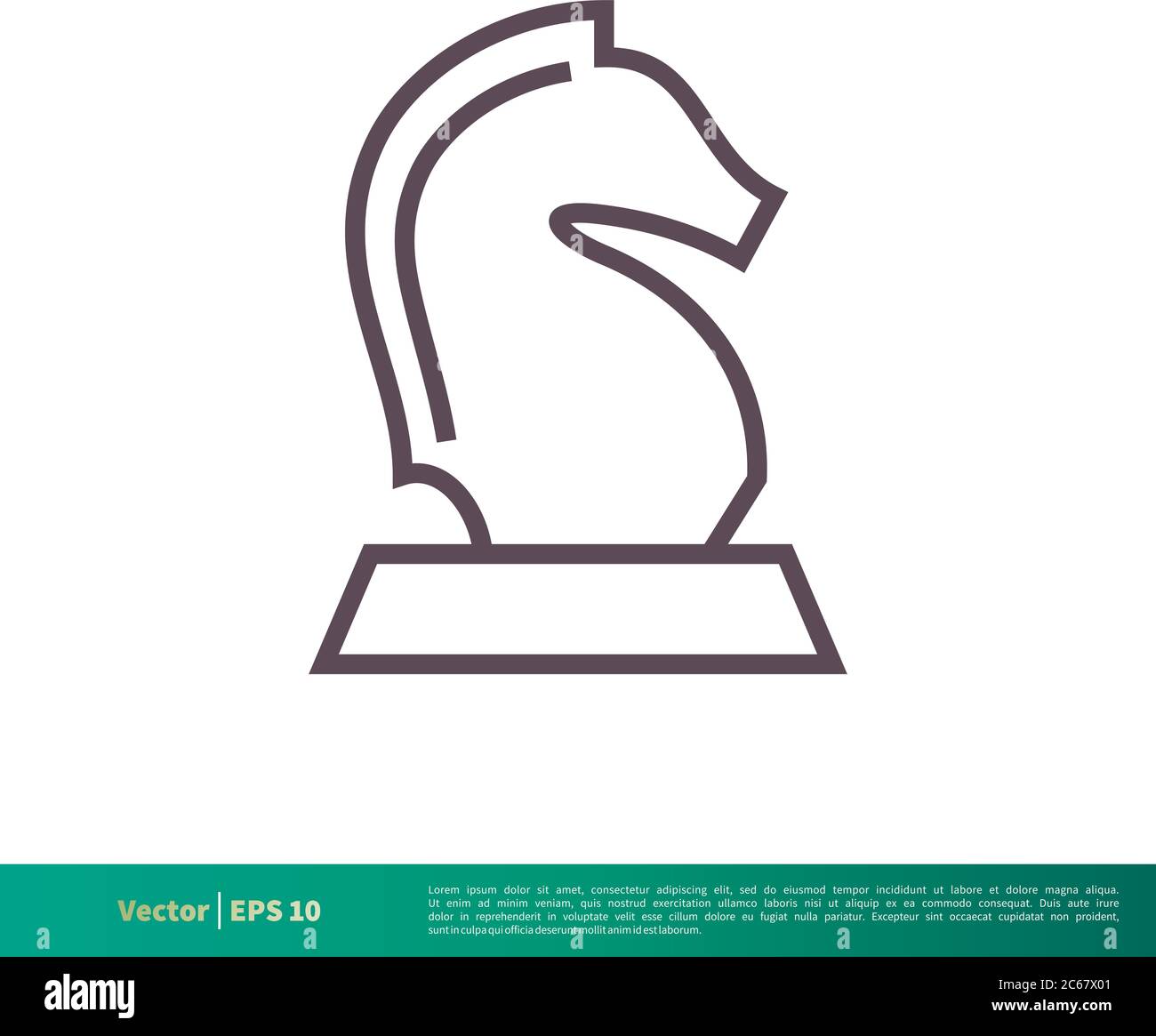 Horse Chess Icon Vector Logo Template Illustration Design. Editable Vector EPS 10. Stock Vector