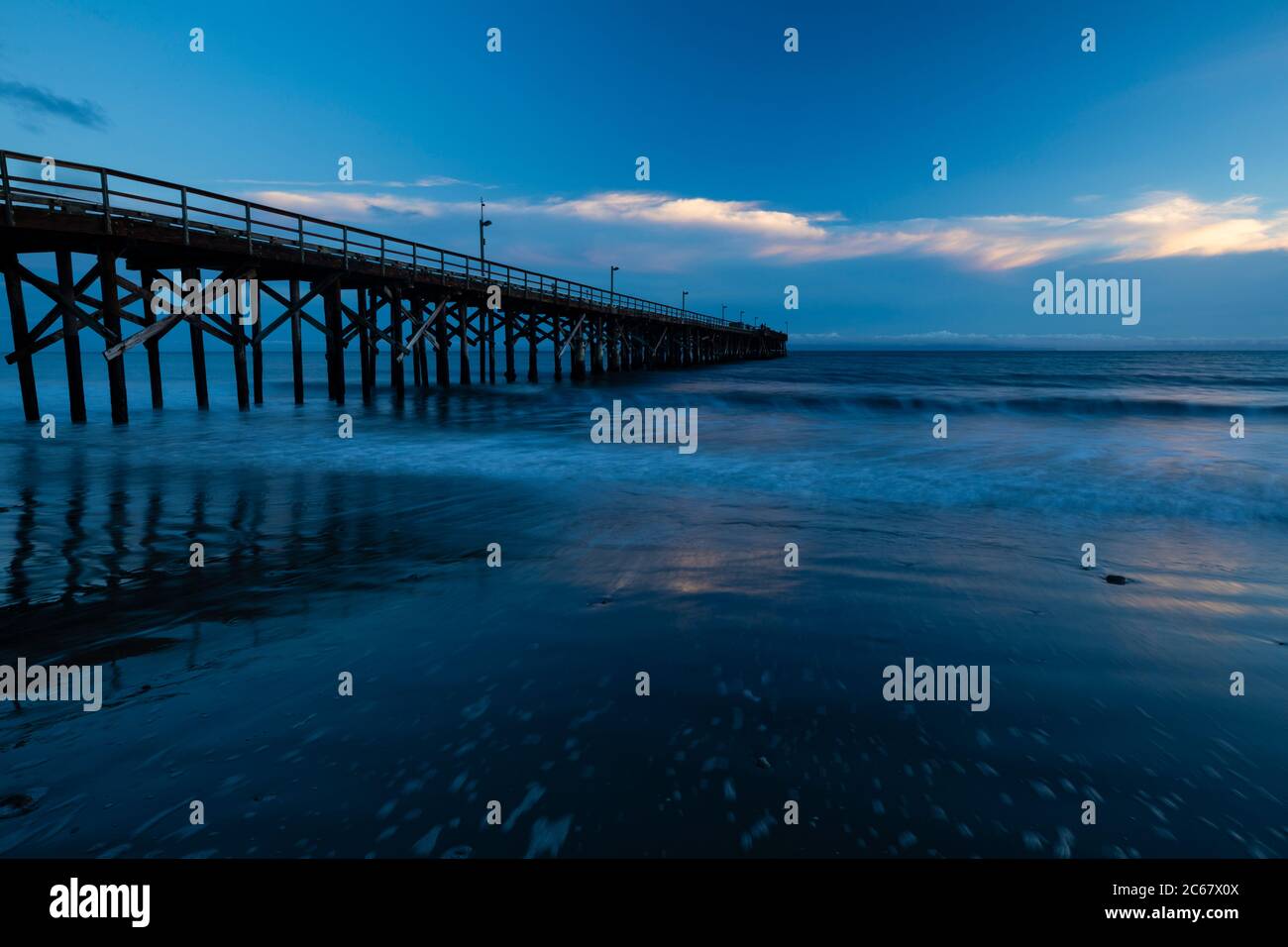 Goleta Beach Pier, California, USA Stock Photo