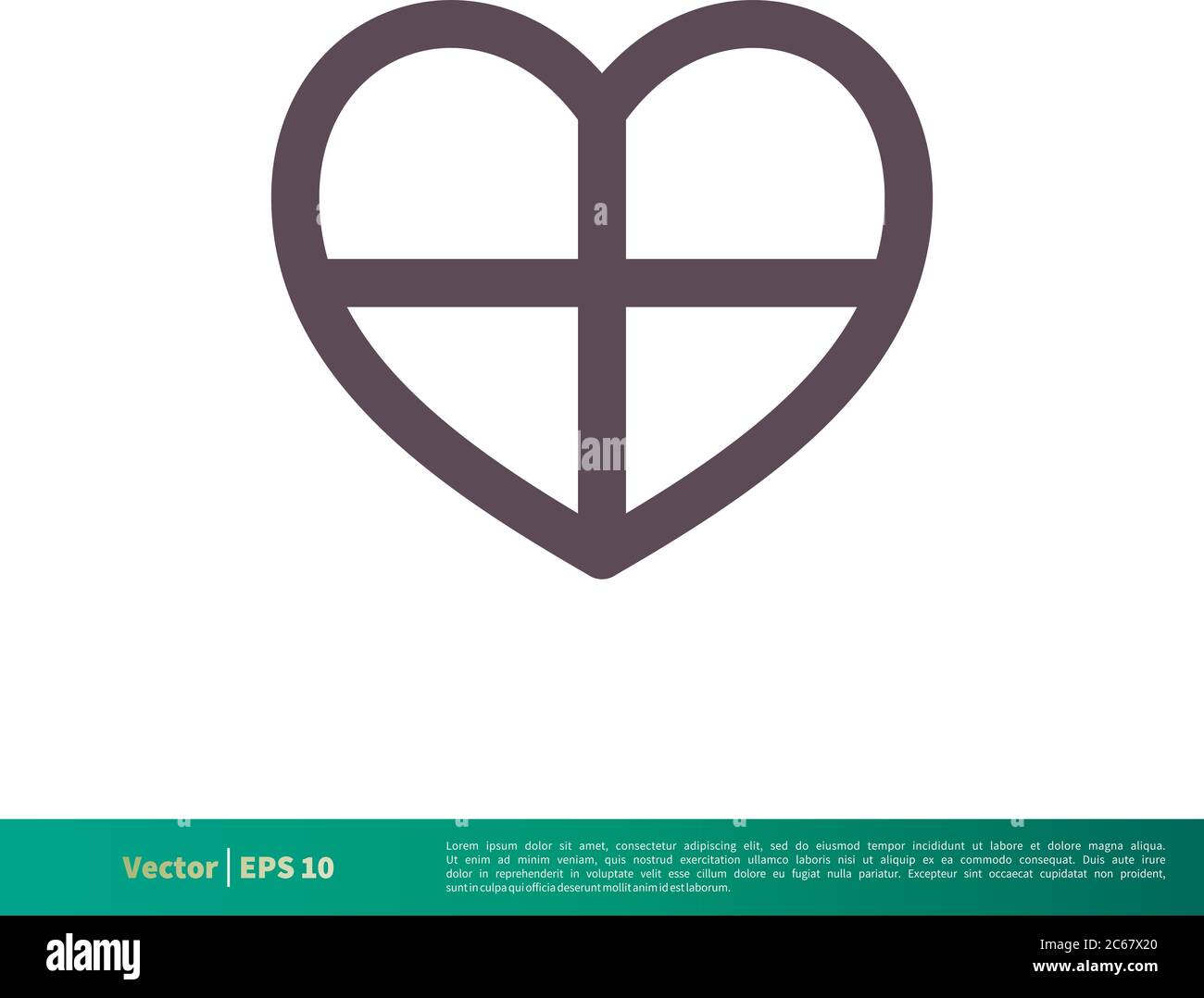 Love Heart Icon Vector Logo Template Illustration Design. Editable Vector EPS 10. Stock Vector
