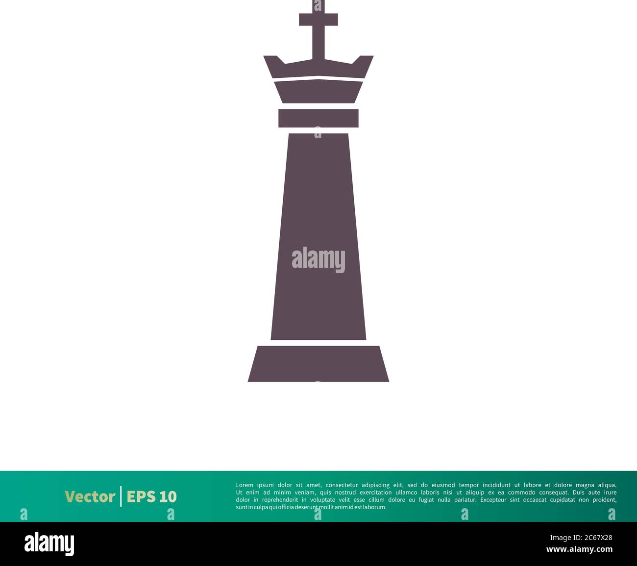 King Chess Icon Vector Logo Template Illustration Design. Editable Vector EPS 10. Stock Vector