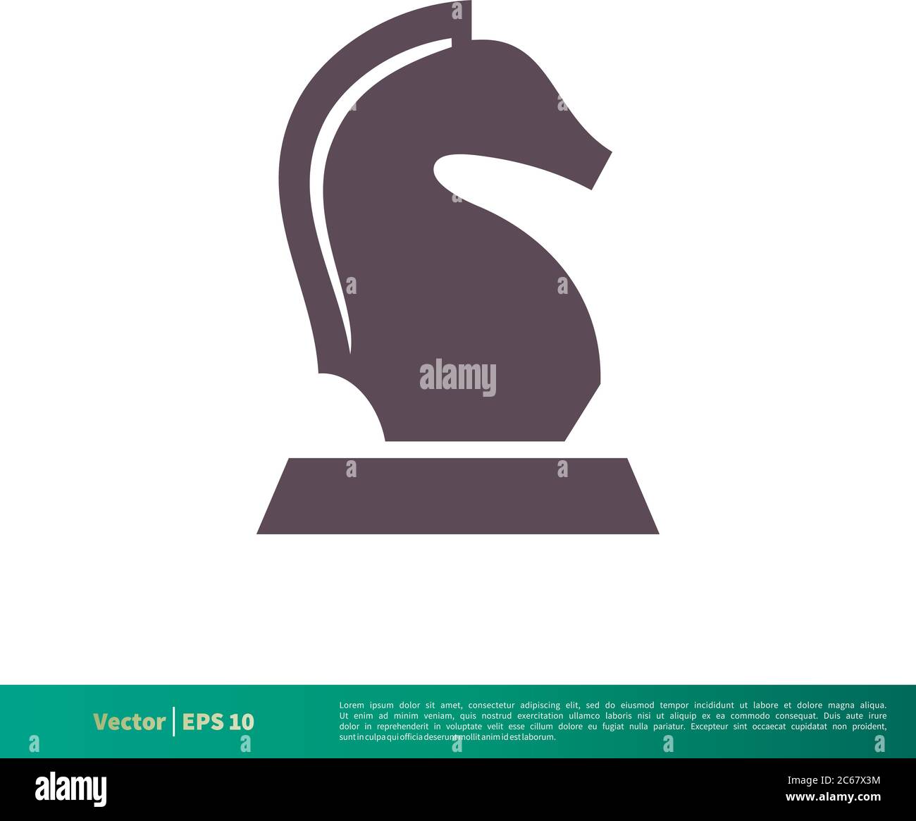 Horse Chess Icon Vector Logo Template Illustration Design. Editable Vector EPS 10. Stock Vector