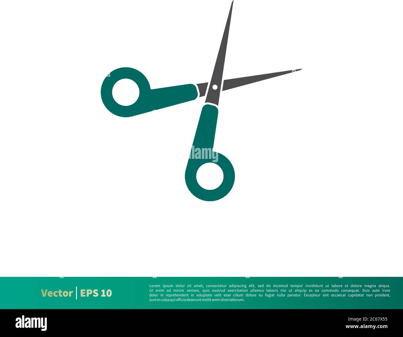 Scissor Icon Vector Logo Template Illustration Design. Editable Vector EPS 10. Stock Vector