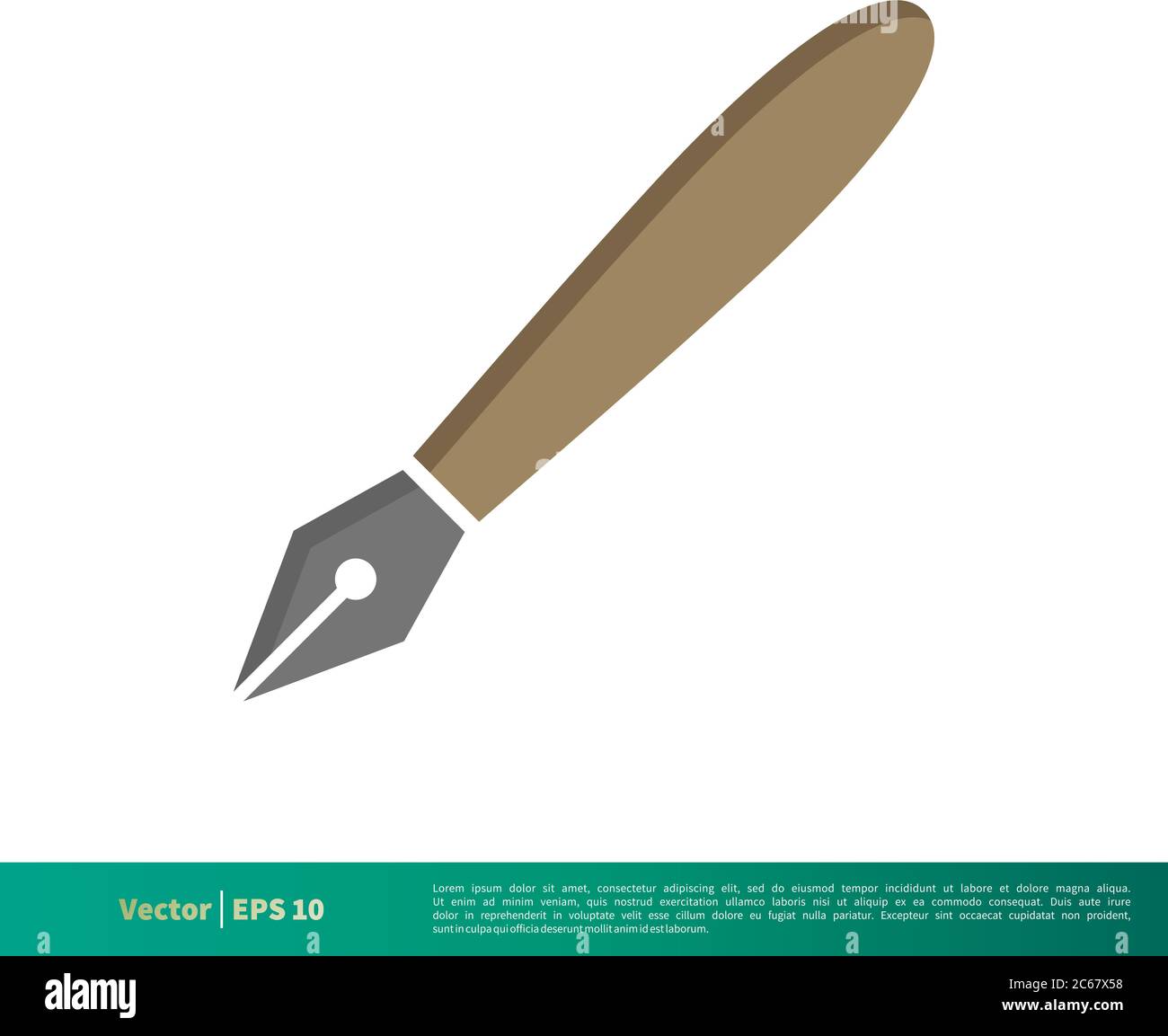 Pen Icon Vector Logo Template Illustration Design. Editable Vector EPS 10. Stock Vector