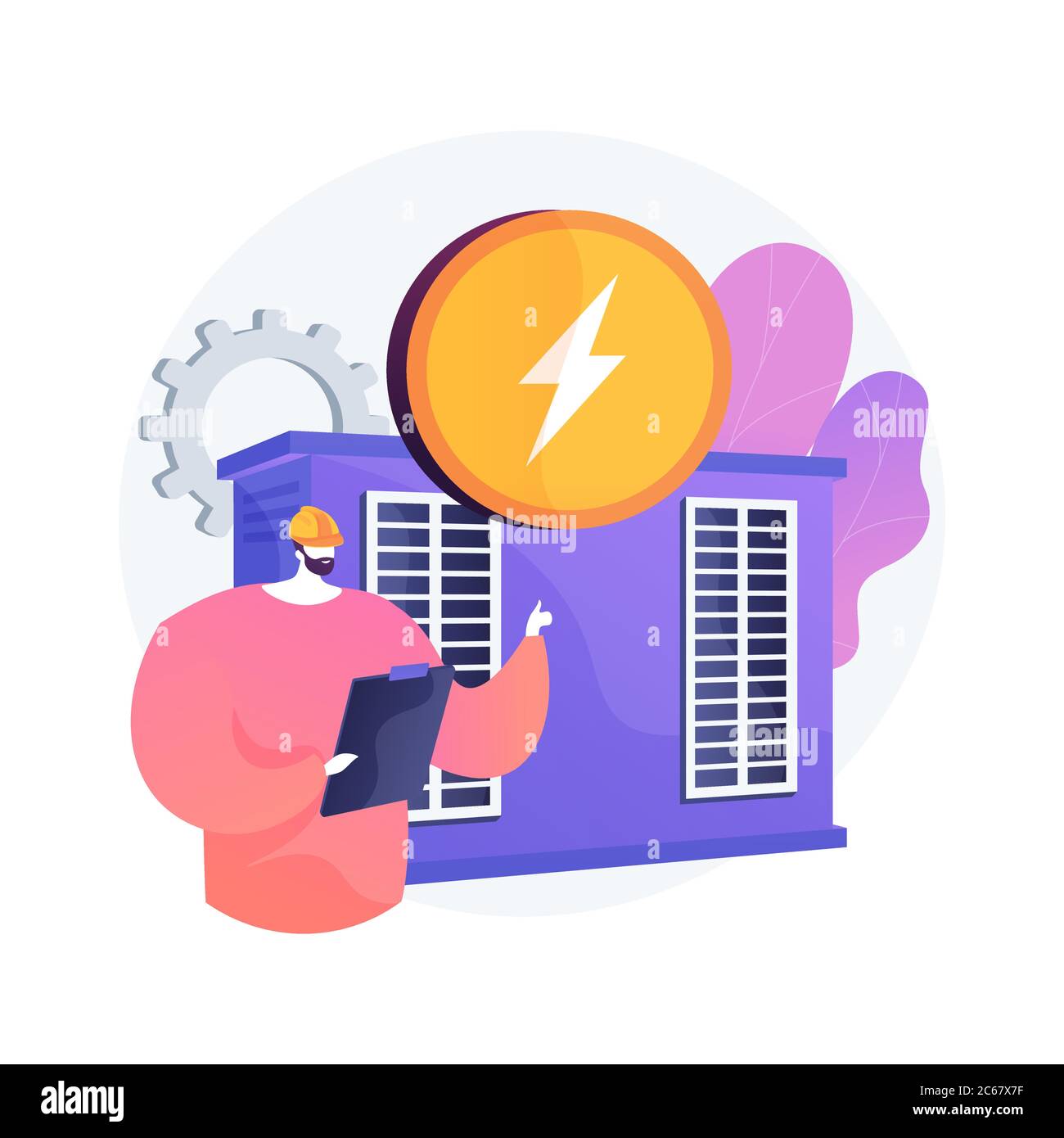 Power station, electrical energy generation, electricity production
