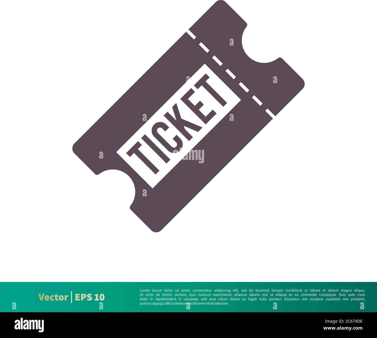Ticket Icon Vector Logo Template Illustration Design. Editable Vector ...