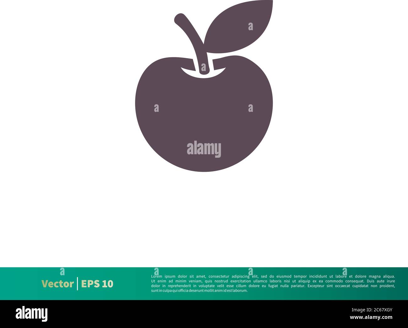 Apple Fruit, Education Icon Vector Logo Template Illustration Design. Editable Vector EPS 10. Stock Vector