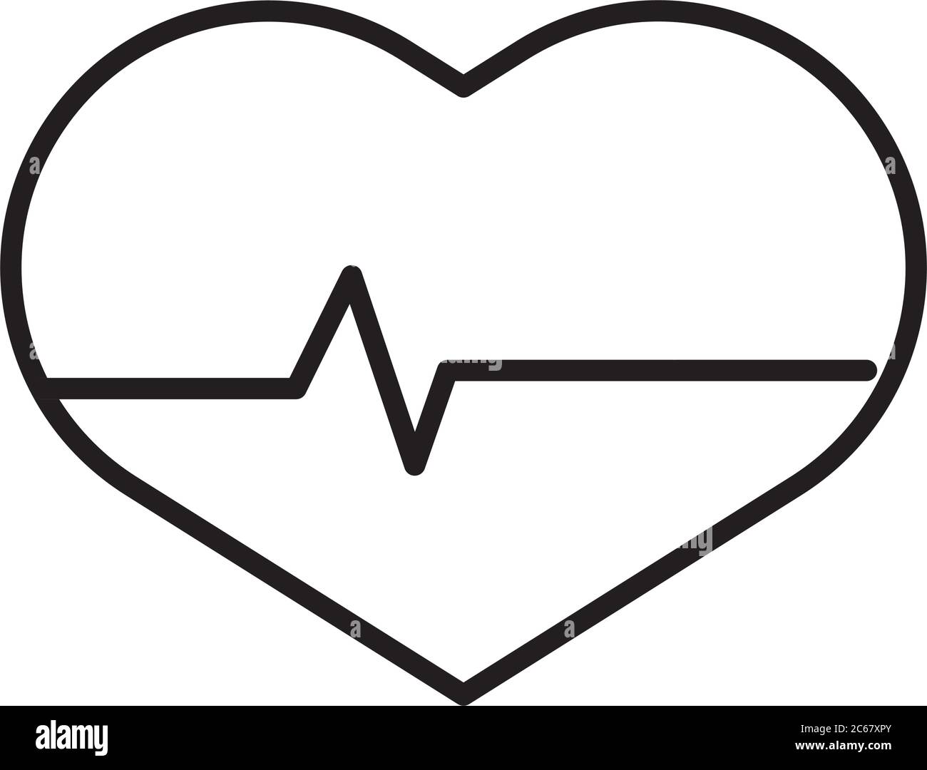 heart cardio line style icon vector illustration design Stock Vector ...
