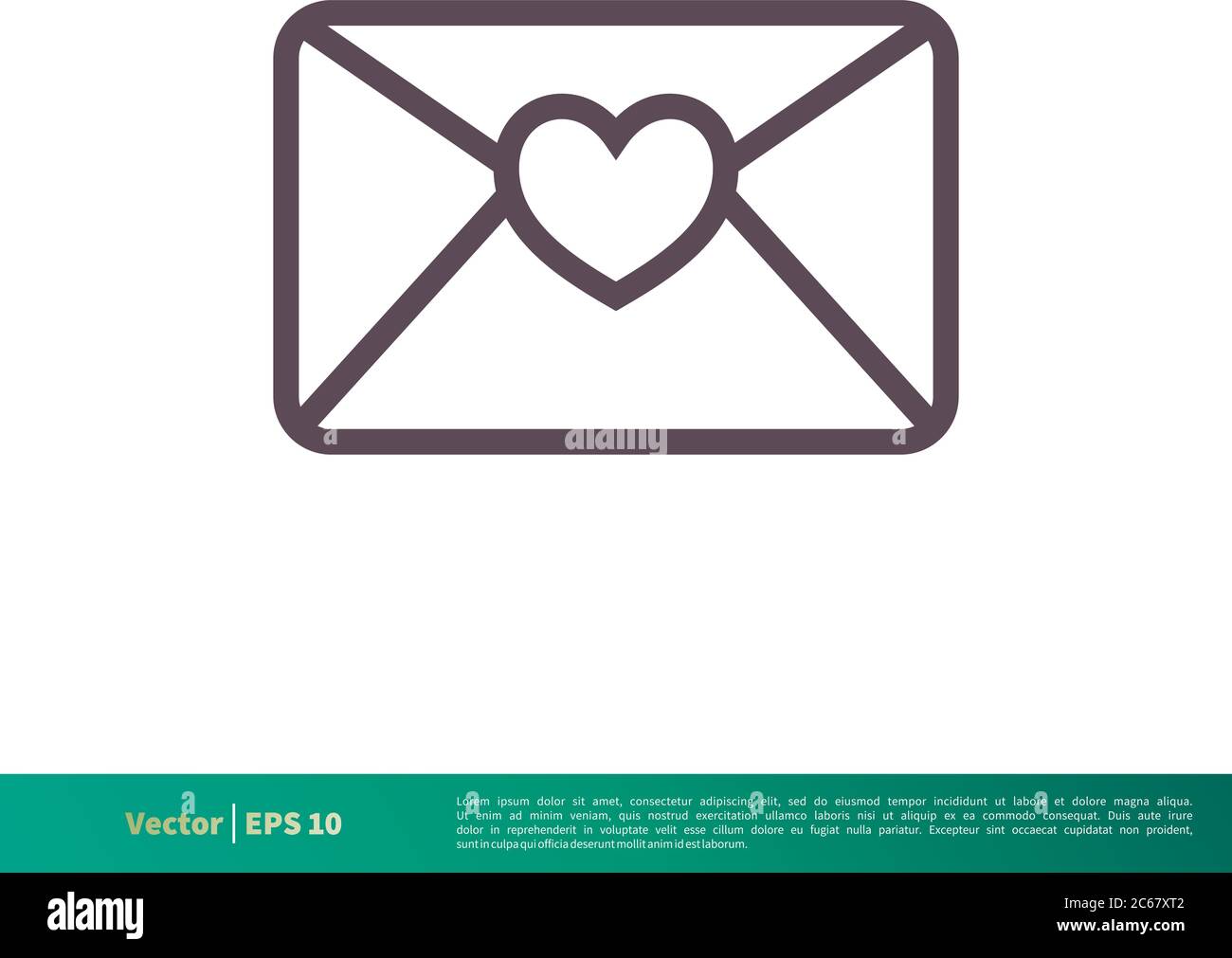 Love Letter Icon Vector Logo Template Illustration Design. Editable Vector EPS 10. Stock Vector