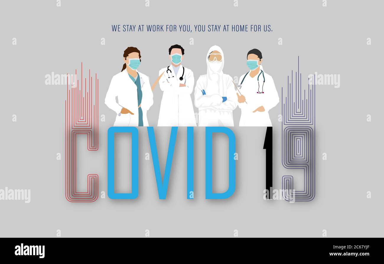 International Nurses Day poster showing a team of healthcare workers in ...