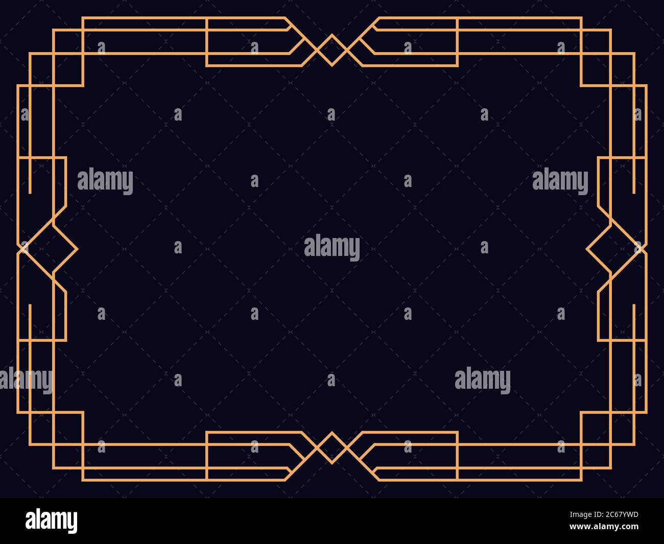 Art Deco Frame Vintage Linear Border Design A Template For Invitations Leaflets And Greeting Cards The Style Of The 19s And 1930s Vector Illust Stock Vector Image Art Alamy