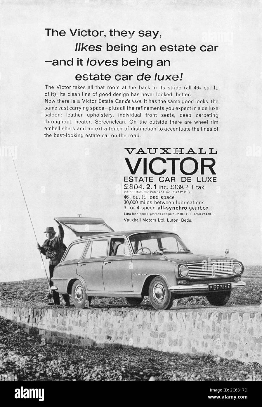 1963 British advertisement for the Vauxhall Victor estate car. Stock Photo
