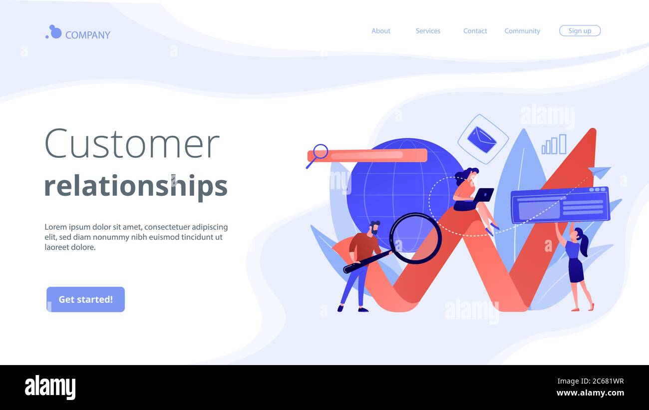 Digital marketing concept landing page Stock Vector Image & Art - Alamy