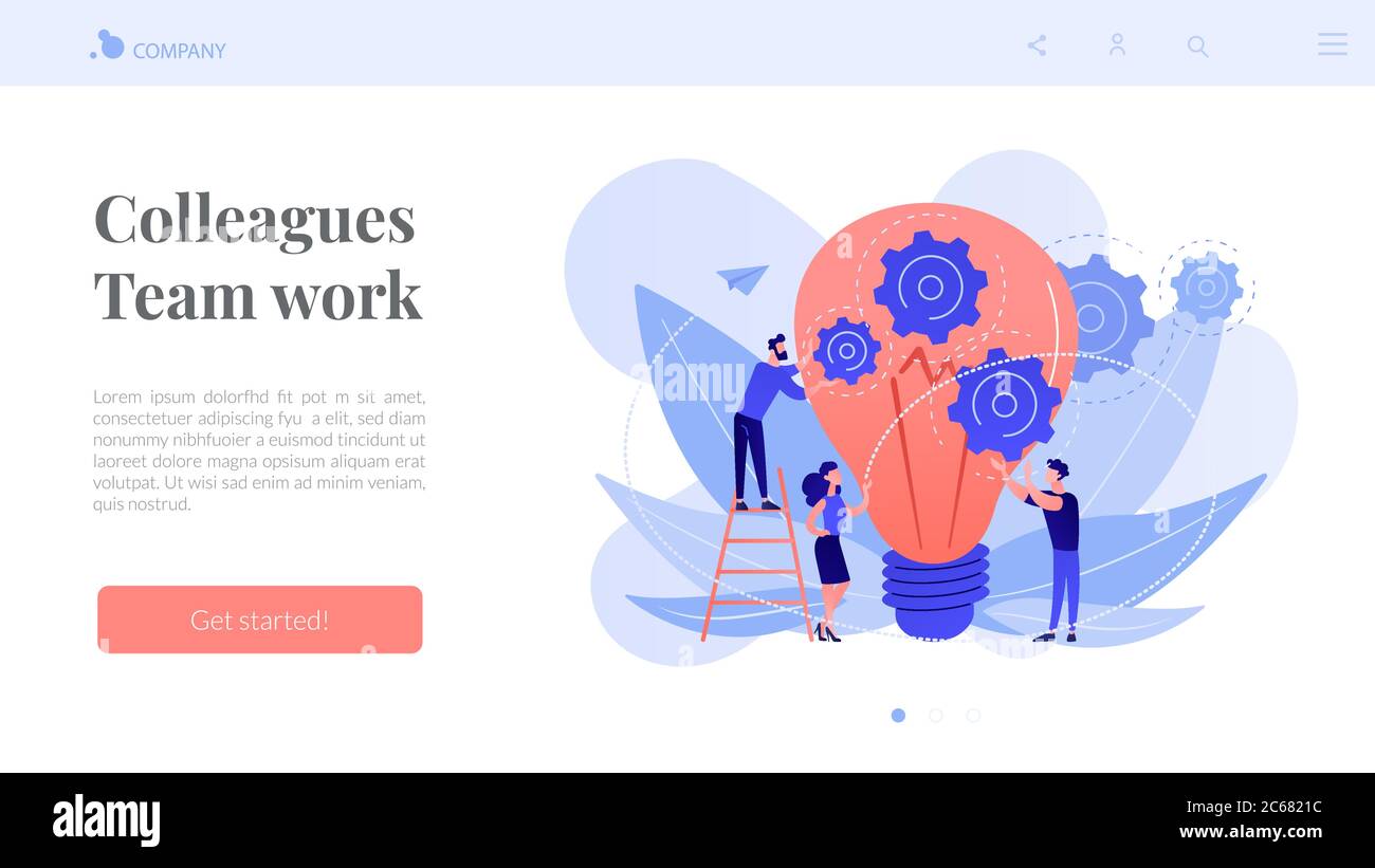 Teamwork concept landing page Stock Vector Image & Art - Alamy
