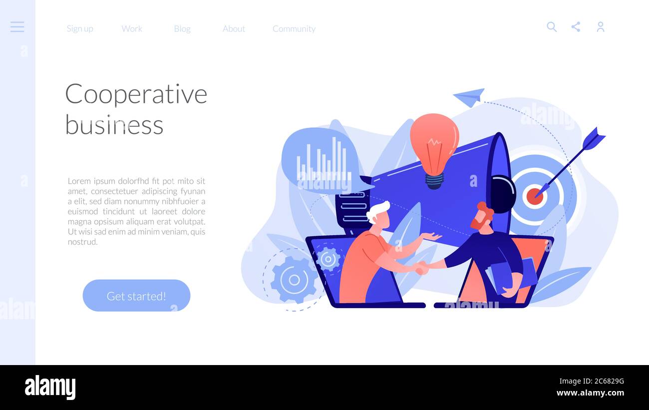 Collaboration concept landing page Stock Vector Image & Art - Alamy
