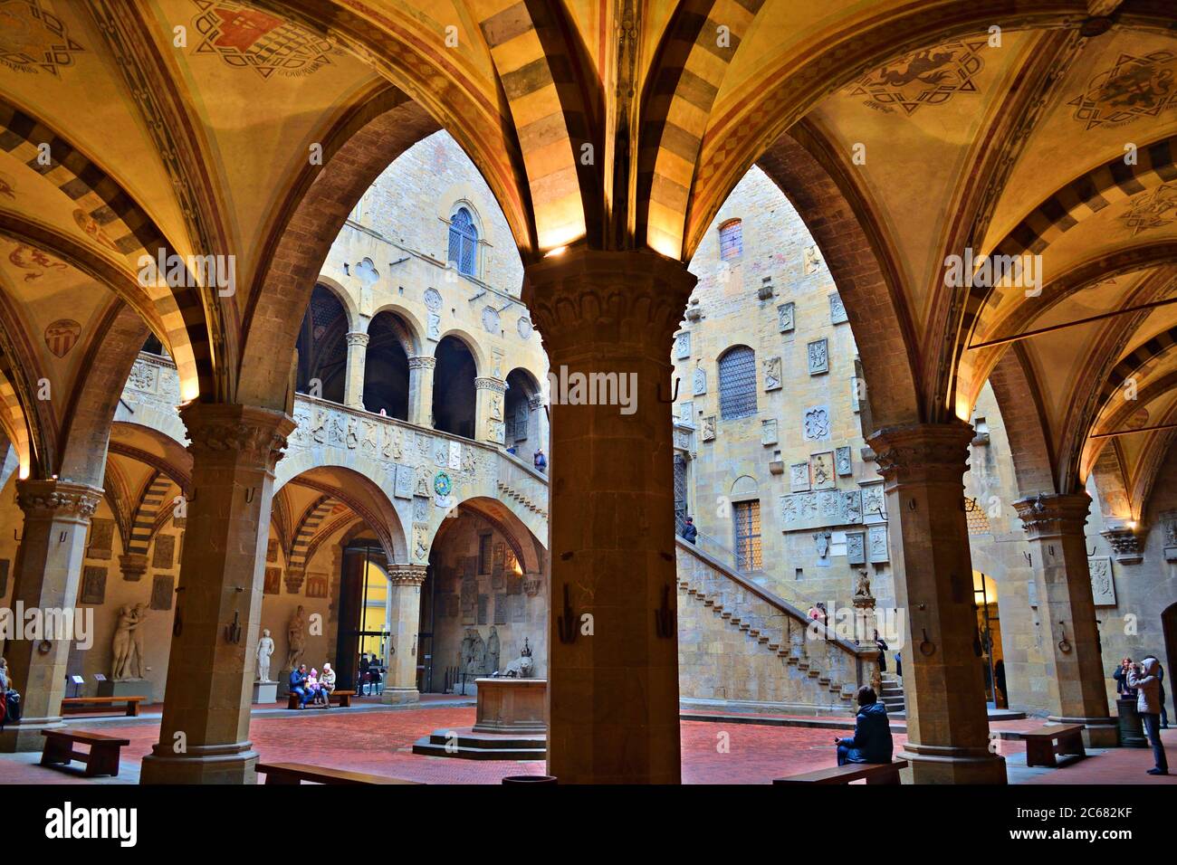 Bargello National Museum in Florence in Italy built in 1255. Stock Photo