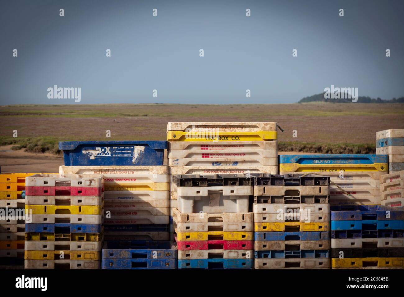 Fishing Crates Stock Photo