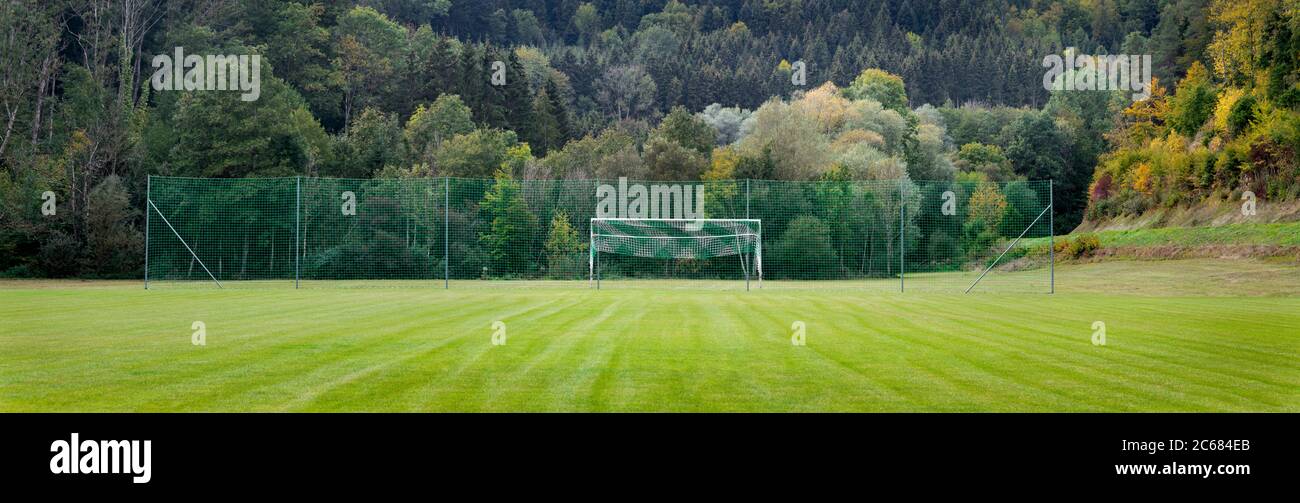 Soccer field in countryside, Baden-Wurttemberg, Germany Stock Photo
