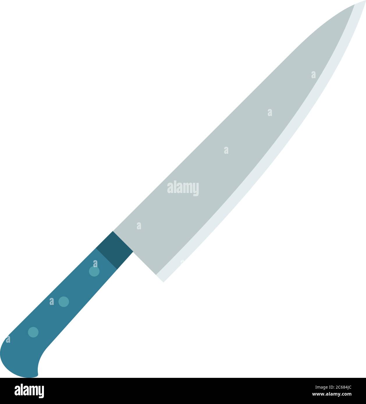 Kitchen knife with a wide blade vector flat isolated on white Stock Vector Image & Art Alamy