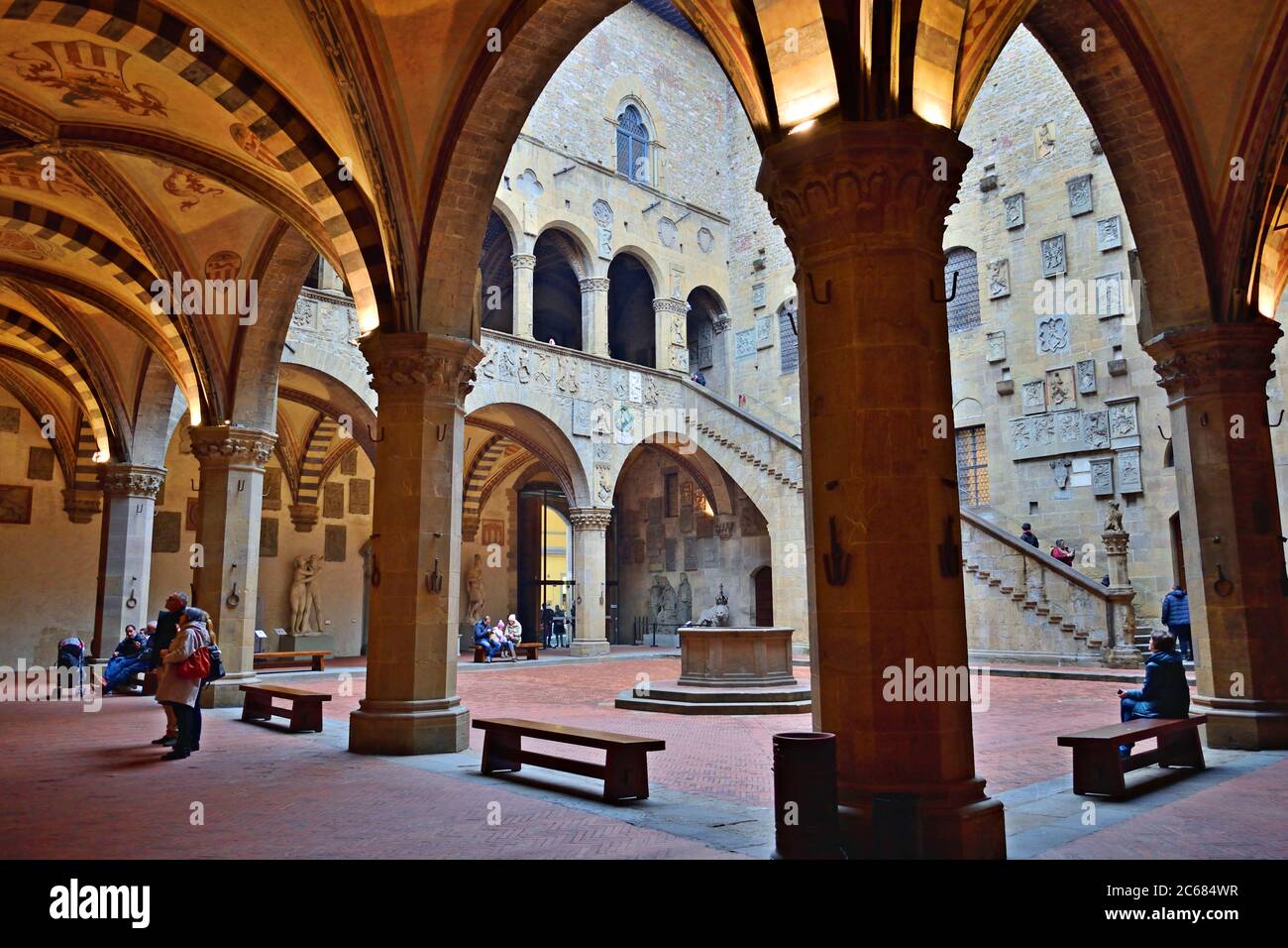 Bargello National Museum in Florence in Italy built in 1255. Stock Photo