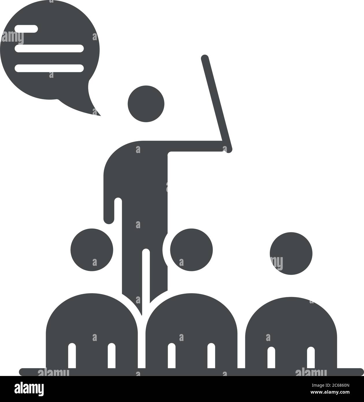 teach school and education male teacher explain students class