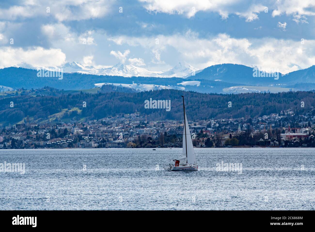 Sailing in Zurich, Switzerland Stock Photo Alamy