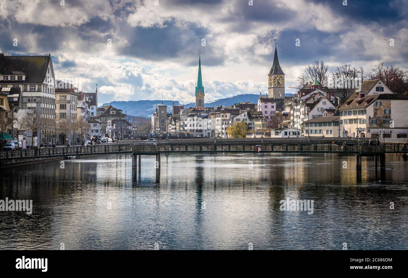 Limmat River in Zurich, Switzerland Stock Photo - Alamy