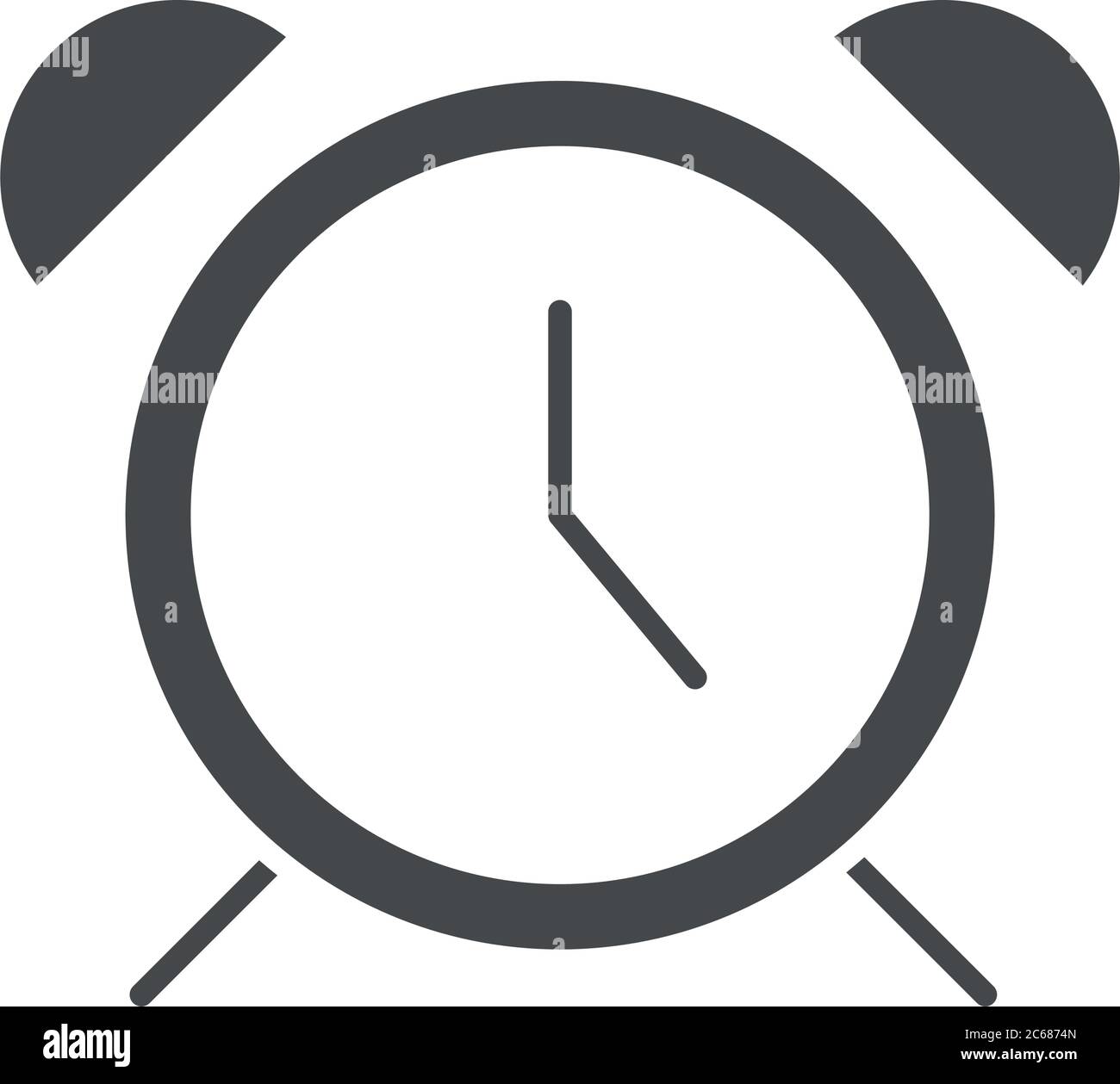 alarm clock time line style icon vector illustration Stock Vector Image ...