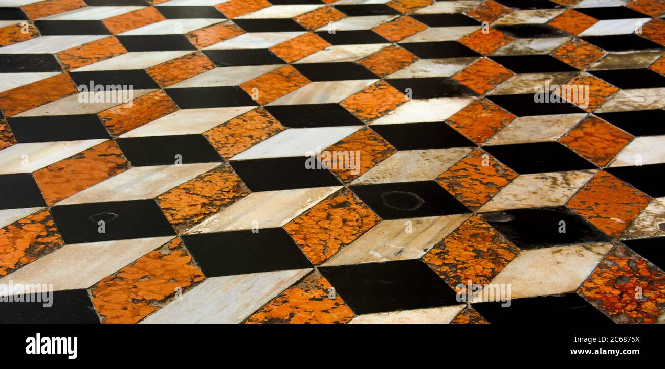 Close up of floor, Chiesa di San Giorgio Maggiore, Venice, Veneto, Italy Stock Photo