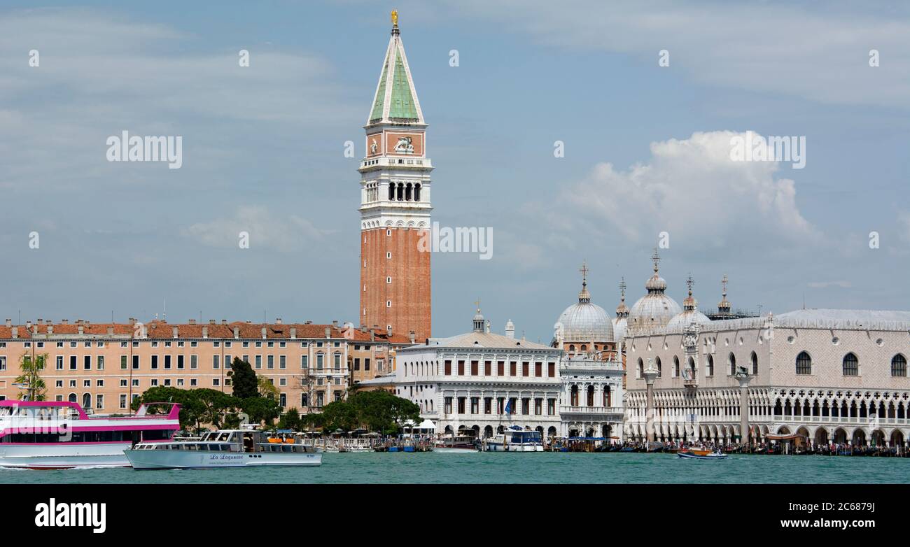 View of Piazza San Marco from Isola di San Giorgio Maggiore, Venice, Veneto, Italy Stock Photo