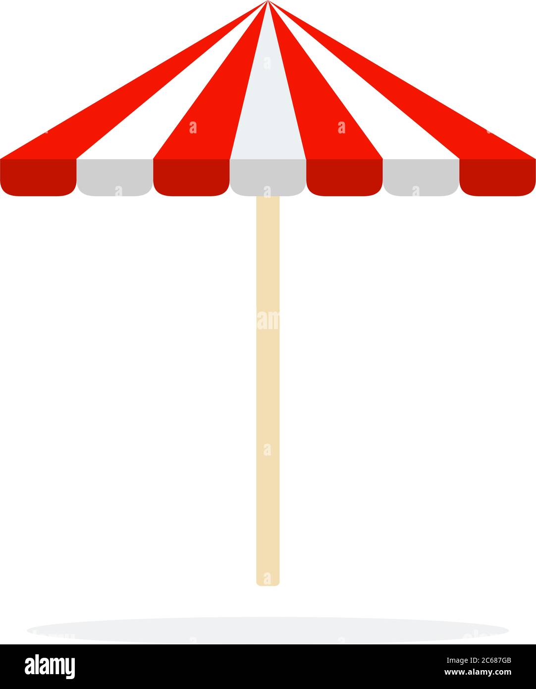 Sun umbrellas for cafe vector flat isolated Stock Vector