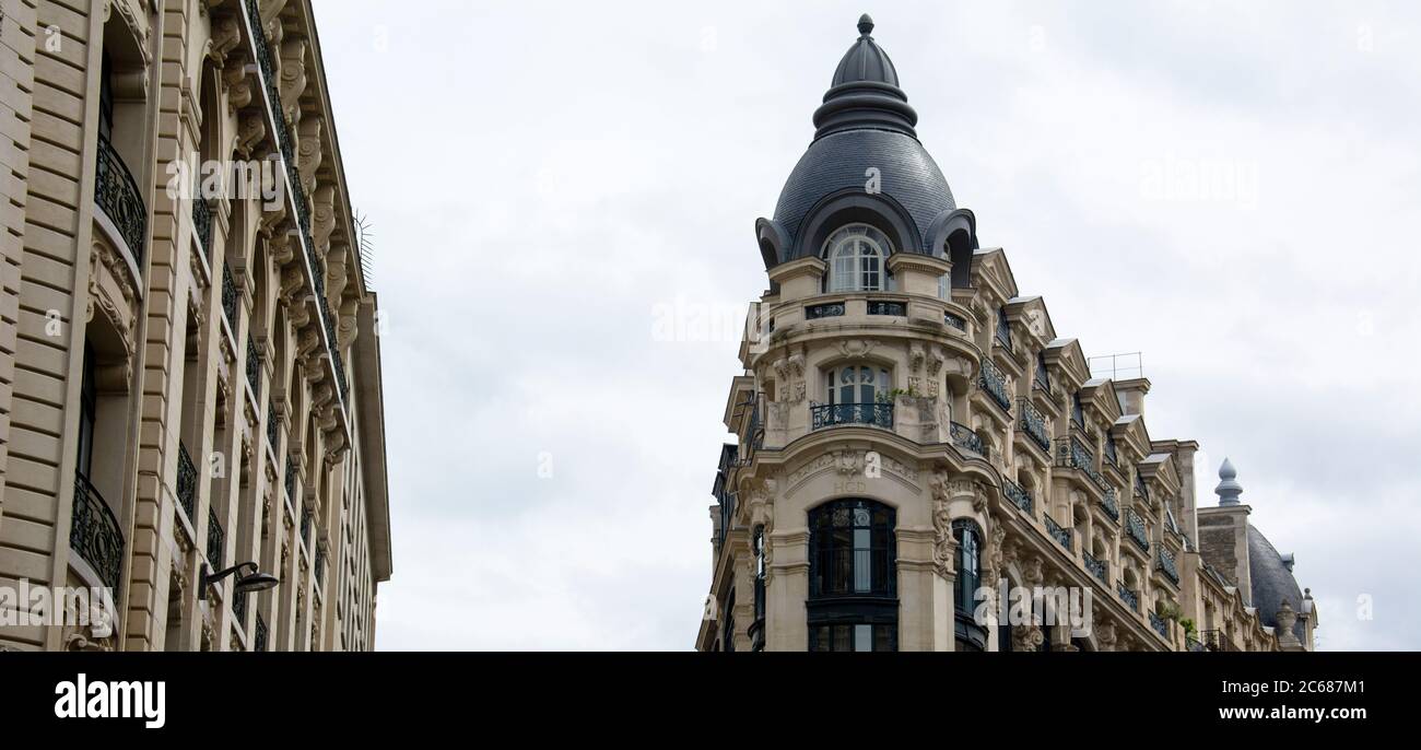 View of building, 9th Arrondissement, Paris, France Stock Photo