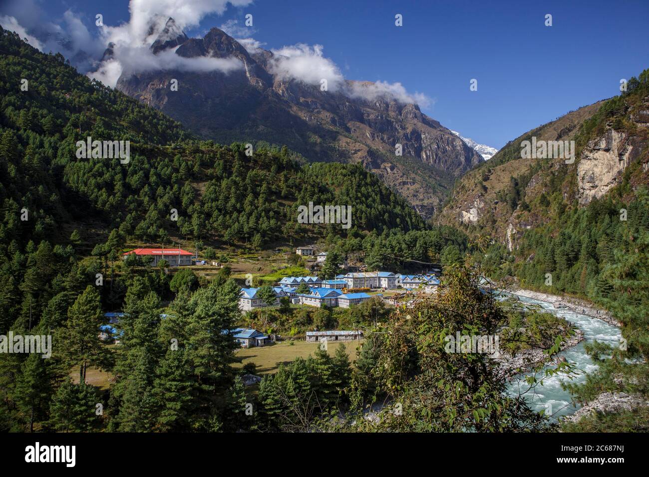 A village in Nepal's Khumbu Valley near the trail to Everest Base Camp