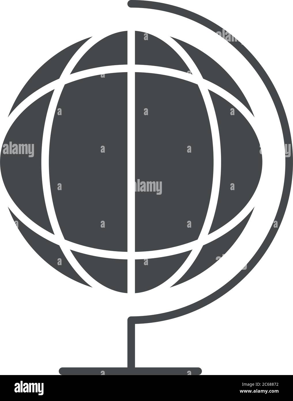 teach school and education globe map geography silhouette style icon ...
