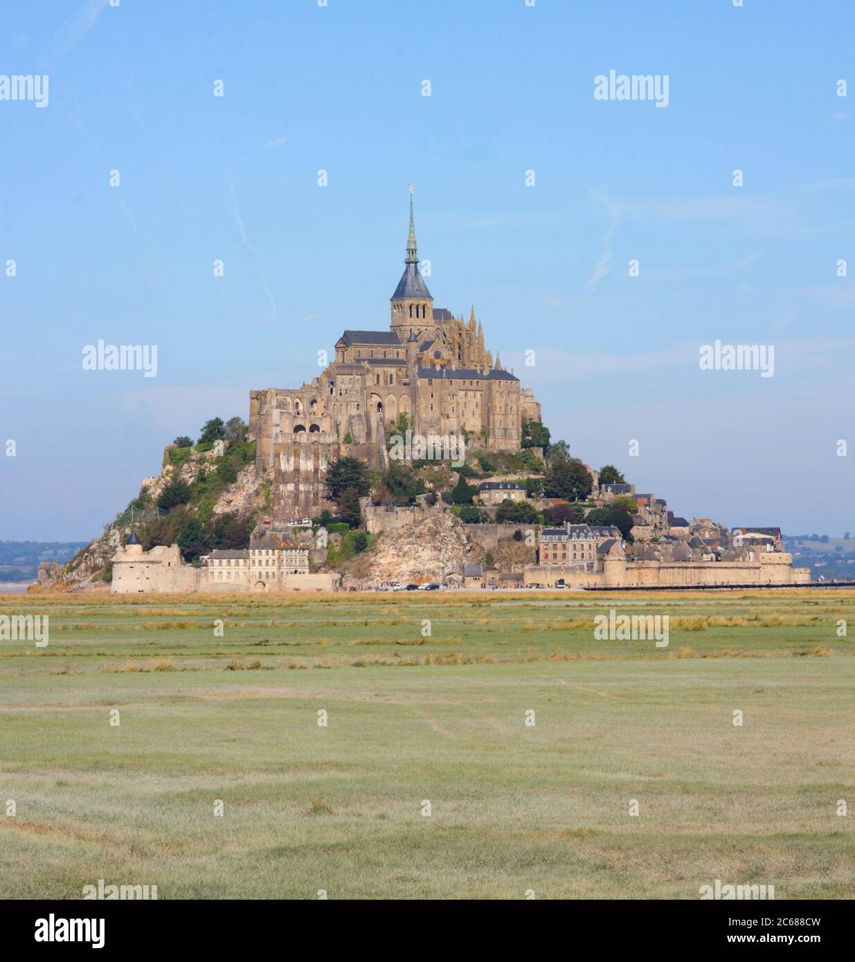 Day shot of Mont Saint Michel, Normandy, France Stock Photo