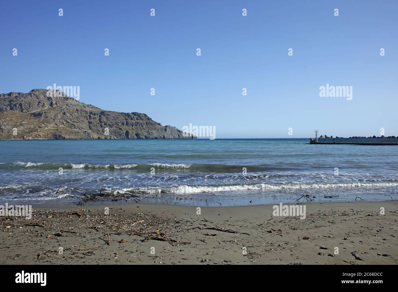 Plakias beach creta island summer 2020 covid-19 season modern high quality print Stock Photo