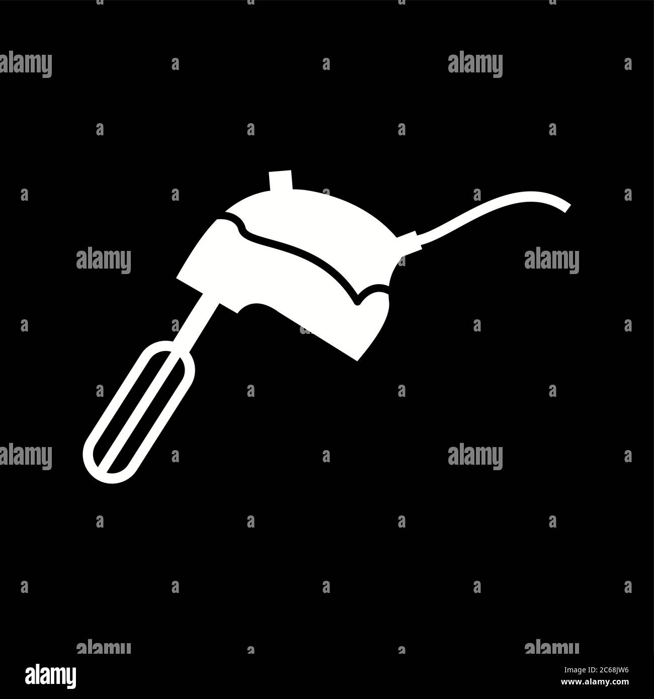 Unique Mixer Glyph Vector Icon Stock Vector