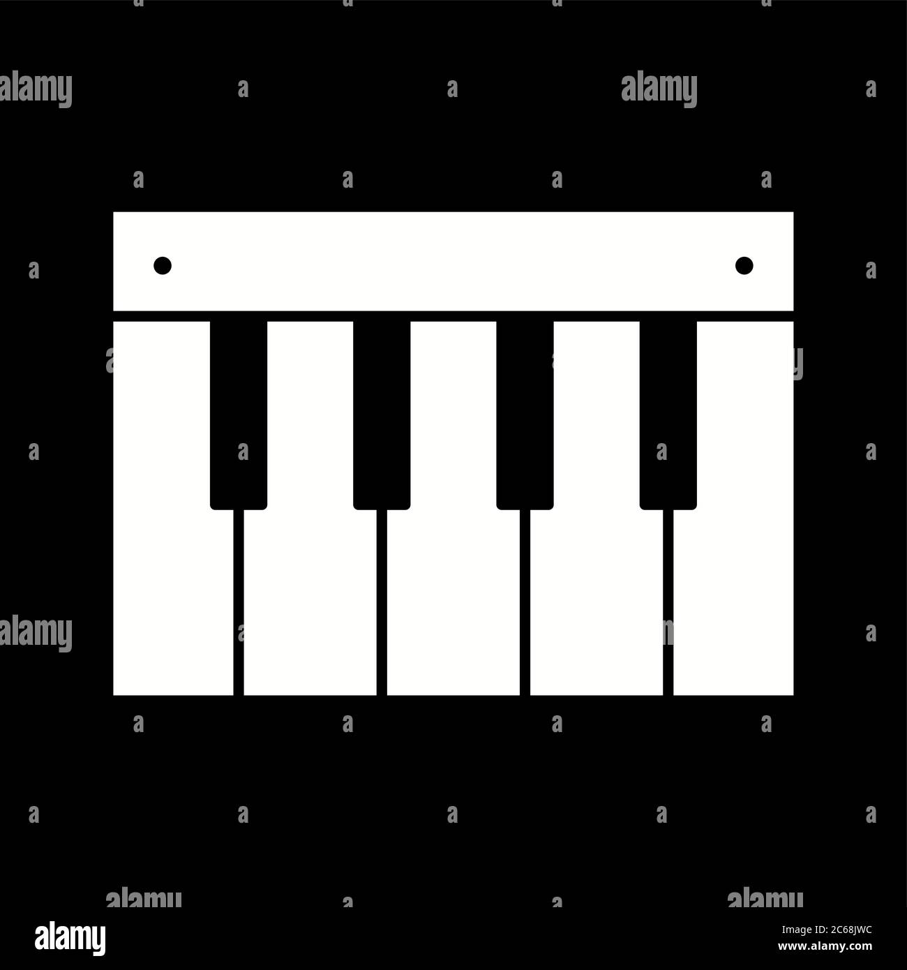Unique Piano Vector Glyph Icon Stock Vector