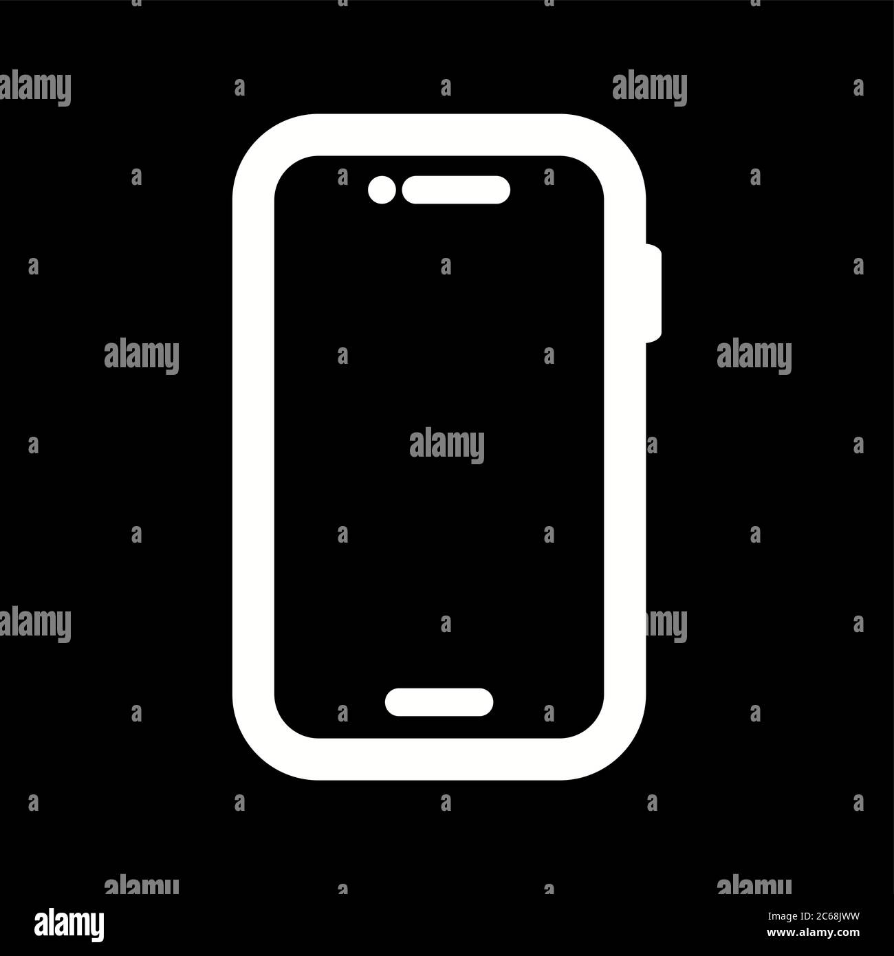 Unique Smartphone Glyph Vector Icon Stock Vector
