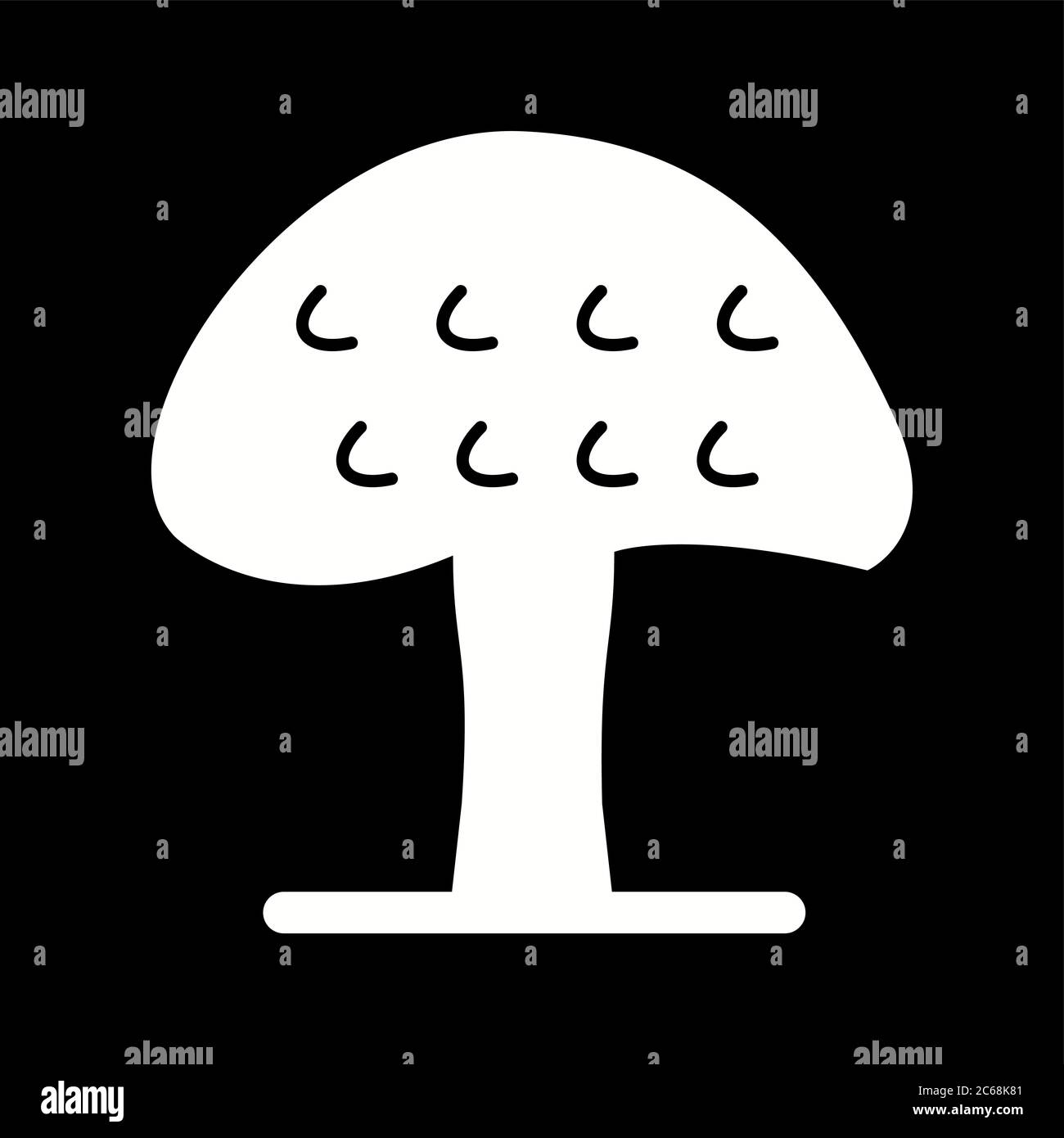 Unique Mushroom Vector Glyph Icon Stock Vector