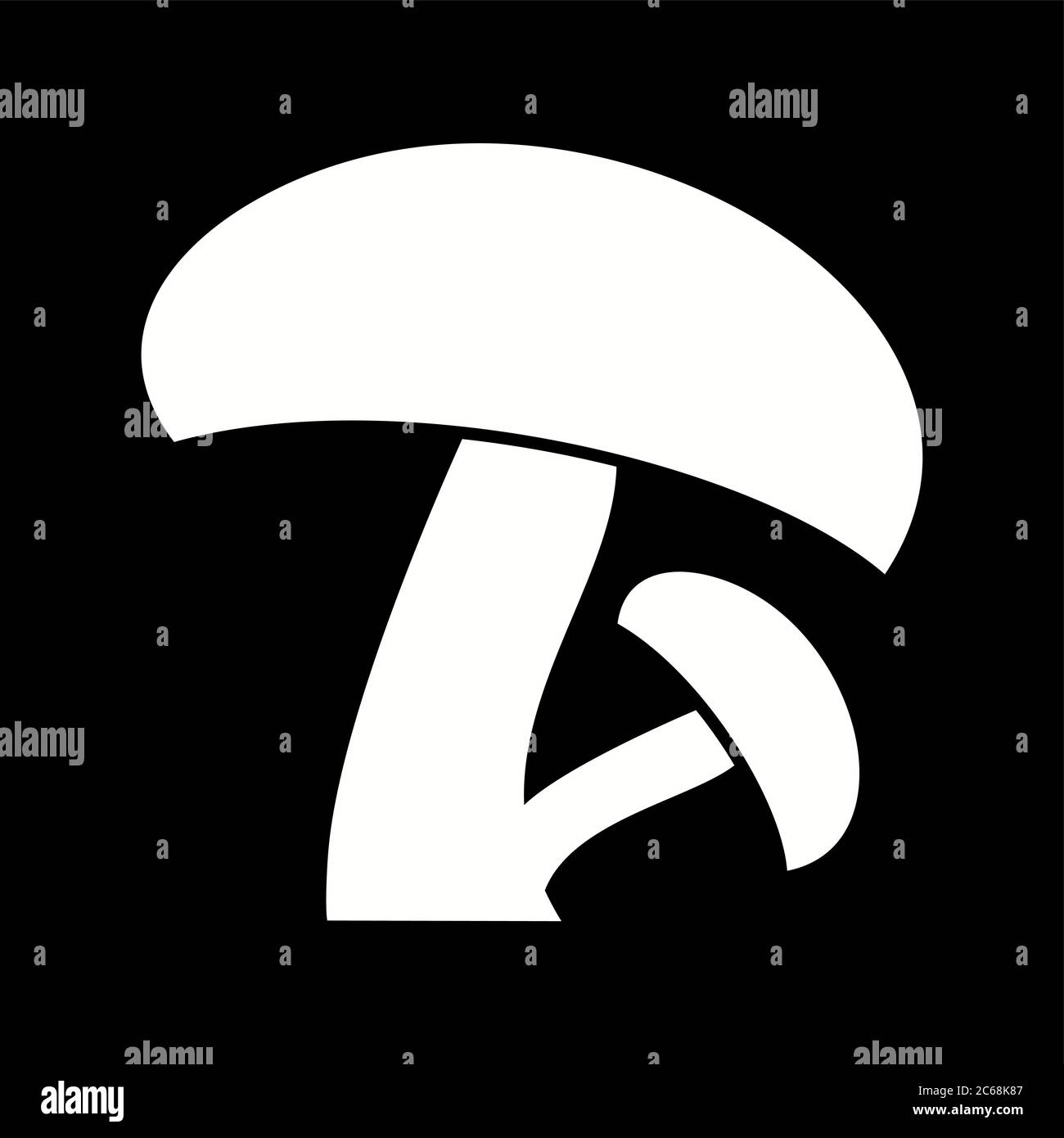 Unique Mushroom Vector Glyph Icon Stock Vector