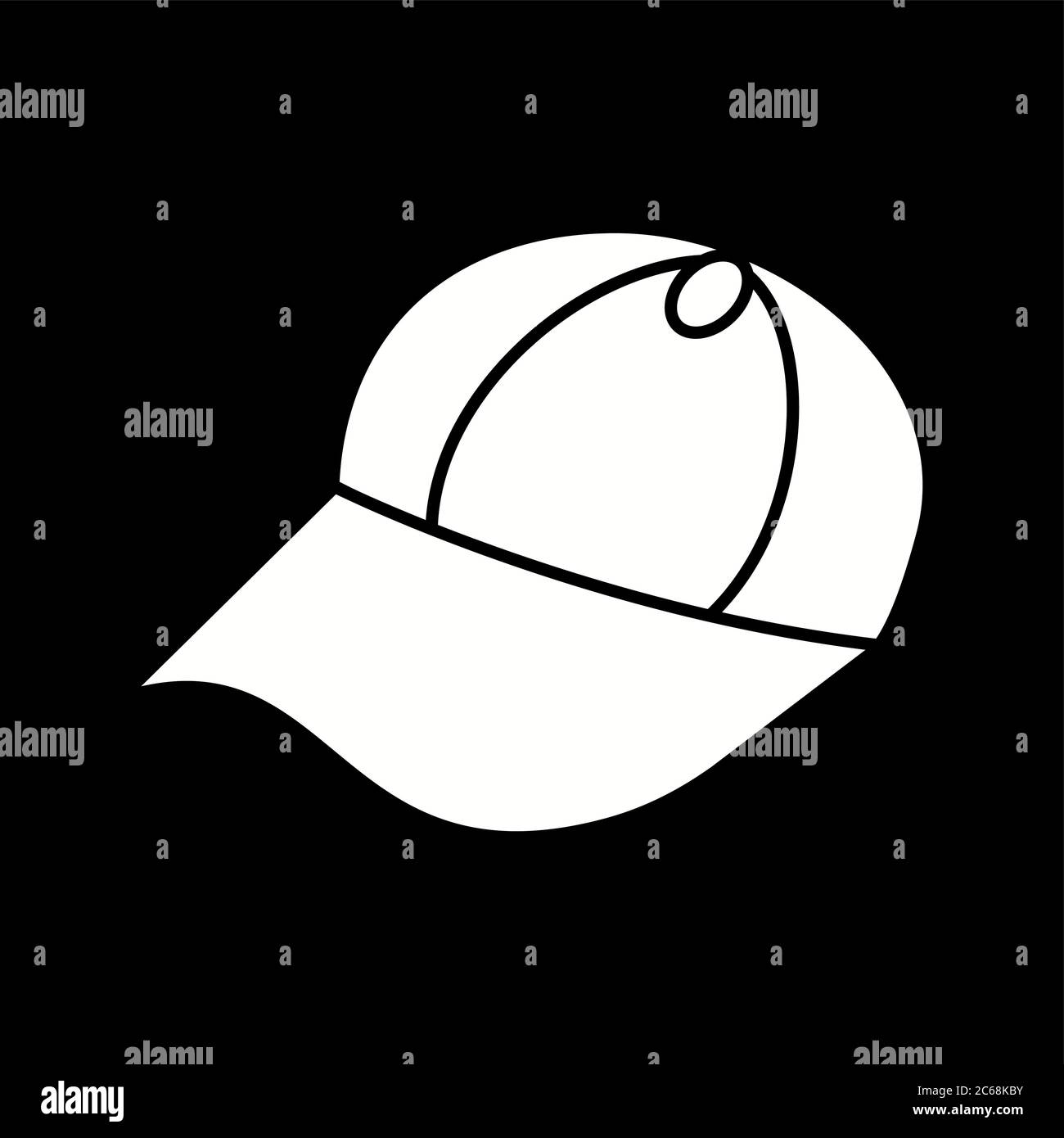Unique Summer Cap Vector Glyph Icon Stock Vector
